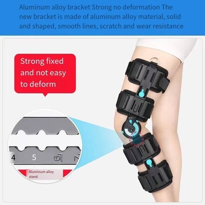 Suporte ajustável ao joelho para fixação de fraturas e tensão do ligamento Ângulo mínimo 60°