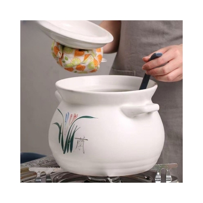 Set de utensílios de cozinha não pegajoso branco para decoração de sopa de ervas da medicina tradicional chinesa