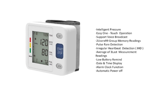 Easy Shuttle Operar Digital Pulso Monitor de Pressão sanguínea CE Esfigmomanômetro para Casa
