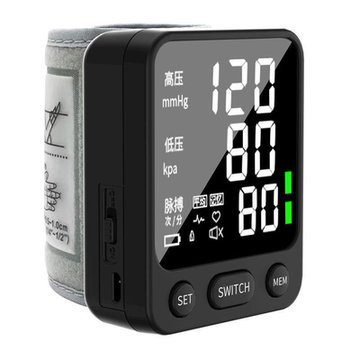 Pressurização inteligente Esfigmomanômetro eletrônico portátil com ecrã LCD grande