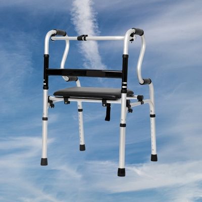 Treinamento de pernas dobráveis portáteis Auxílio para caminhada sem rodas Thwart Couro à prova d'água