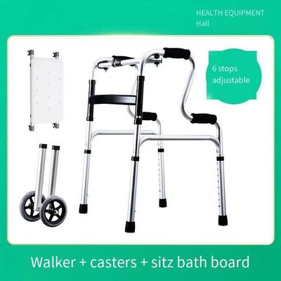 Caminhador com deficiência com colchões antiderrapante para os pés e ajuda para caminhar com almofada de material PP