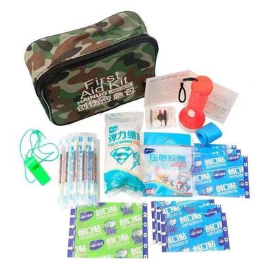 Kit de Primeiros Socorros Tácticos de Emergência com mochila e material de camuflagem