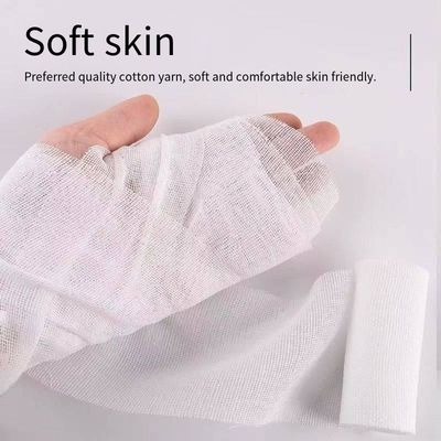 Largo rolo de algodão médico 5cm*600cm com rolo de gaze cirúrgico estéril hidrofílico