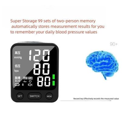 Monitor de frequência cardíaca de voz inteligente Fonte de alimentação elétrica Mostrar tempo e data de desempenho