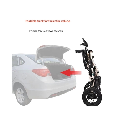 Design de cadeira de rodas elétrica para viajantes com deficiência dobrável portátil e amigável para aviões