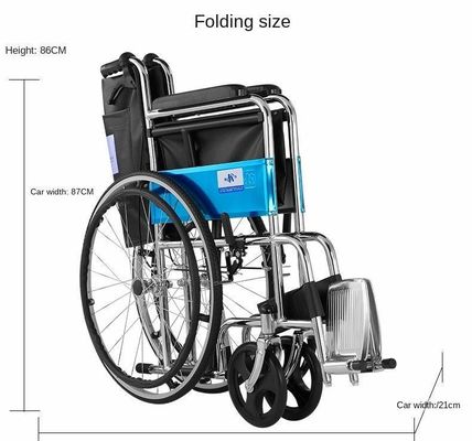 Design de plástico cadeira de rodas leve manual cadeira de rodas de pé para deficientes médicos