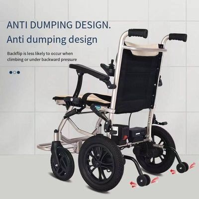 Cadeira de rodas elétrica dobrável profissional com freio eletromagnético inteligente
