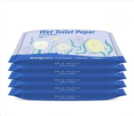 200mm*150mm Tamanho da folha Sem irritação Papel higiénico ligeiramente molhado para limpar nádegas
