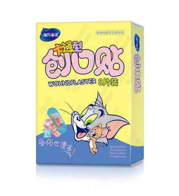 GB/T 32610 Bandagem de desenhos animados personalizados para crianças Kit de primeiros socorros Pintura de feridas