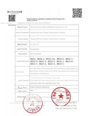 Venda de equipamento médico cadeira de rodas elétrica dobrável HBLD3-C desempenho leve