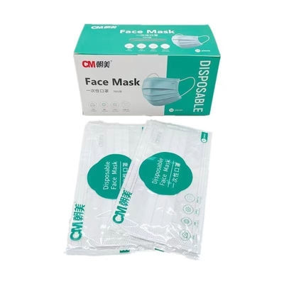 Máscara facial médica de 3 camadas preta dentro de 7002