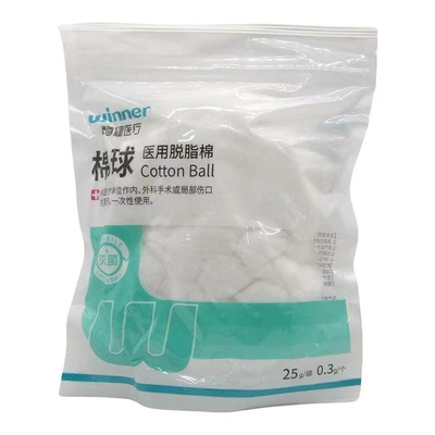 Bolas de algodão médico absorvente refinado embalagem 100 g Composição do produto 100% algodão puro
