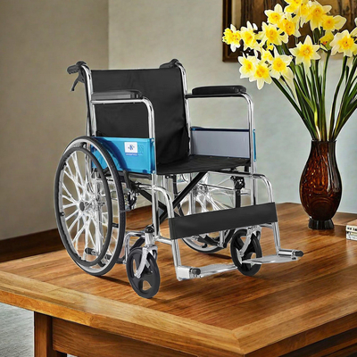Cadeira de rodas manual leve para idosos para aplicação e conforto