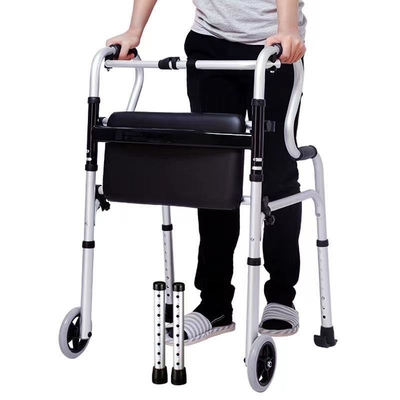 18/0kg Quadro de caminhada dobrável portador de carga para treino e reabilitação dos membros inferiores
