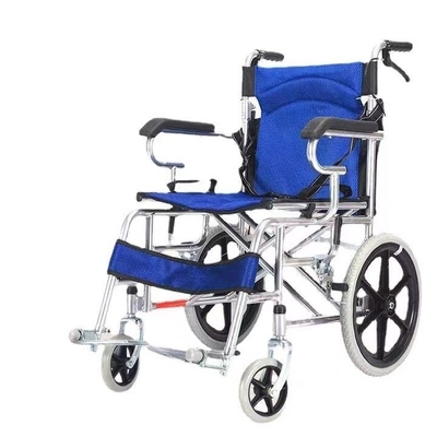 Pneus sólidos e coxinha de tecido respirável cadeira de rodas dobrável bicicleta de mão para médico