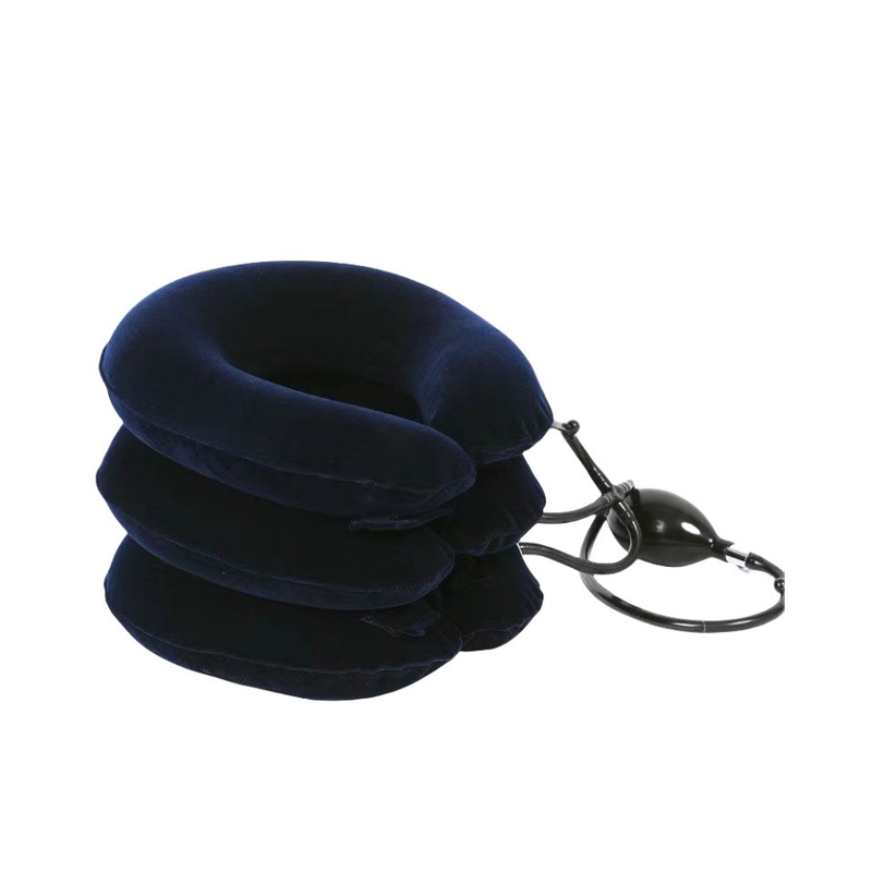 Suporte de tração do pescoço cervical portátil ajustável de veludo completo