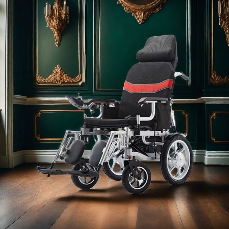 Cadeira de rodas elétrica de 24 V para deficientes 2023 Cadeira dobrável automática portátil