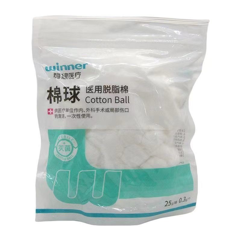 Bolas de algodão médico absorvente refinado embalagem 100 g Composição do produto 100% algodão puro